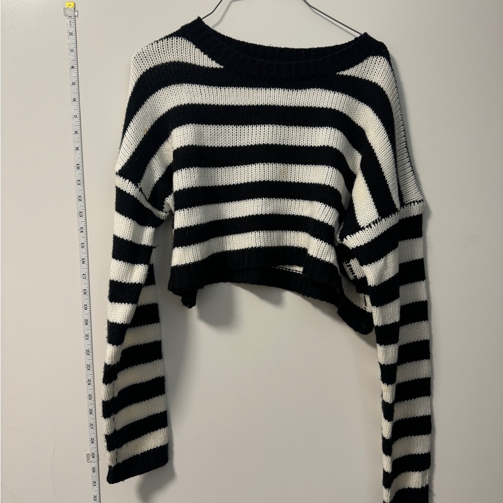 Striped Black and White Women's Sweater